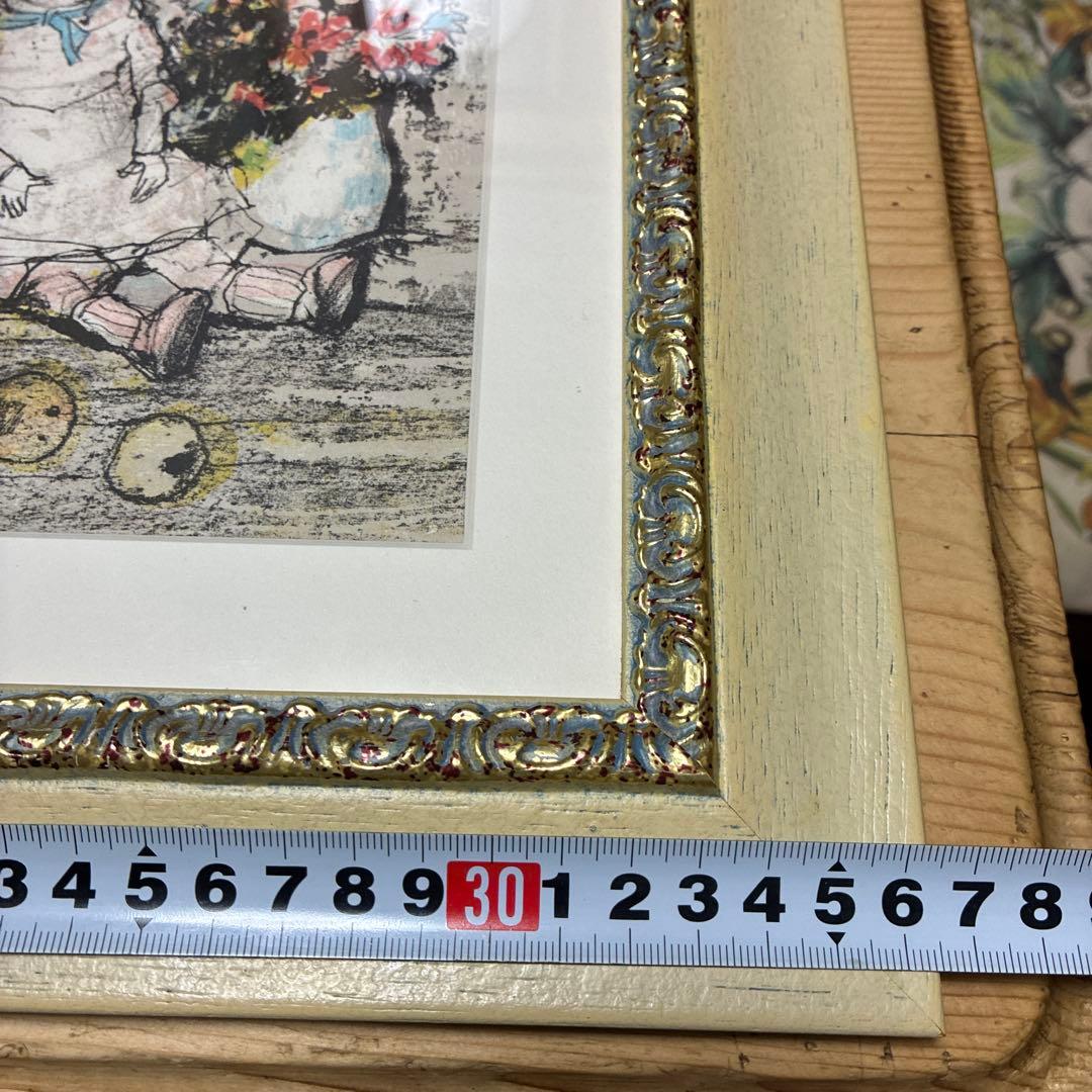 ジャン•ジャンセン　フランス　人形のある静物　リトグラフ