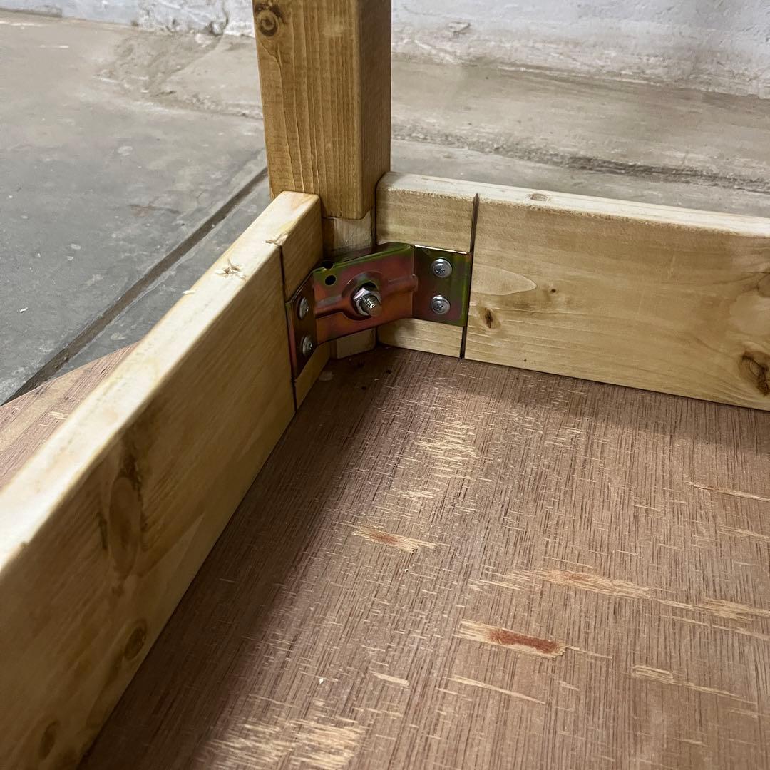 アンティーク　円形木製テーブル ナチュラルウッド