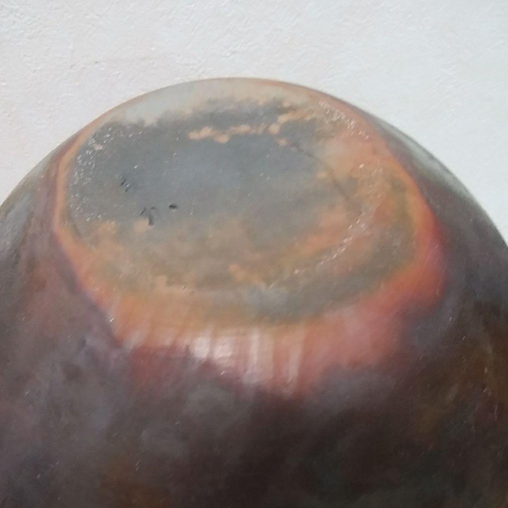 備前焼花瓶➕石造の置き 台