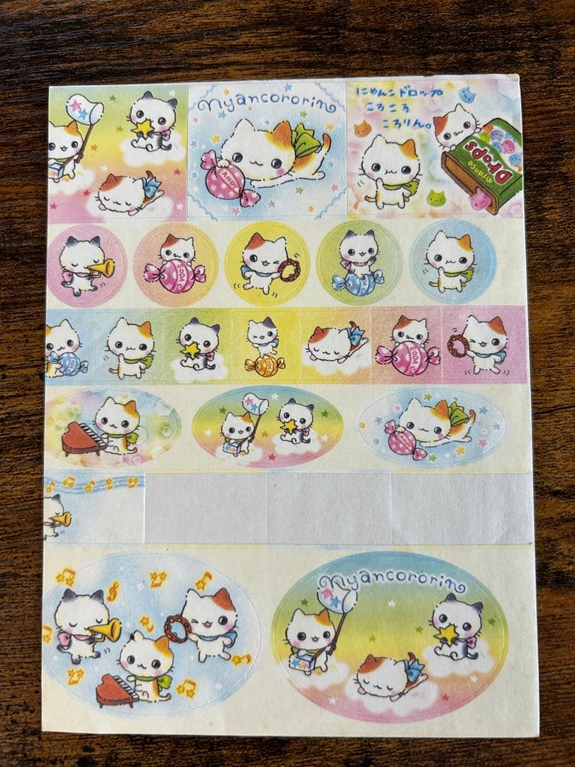 コットンぱんちゃん、うさちゃん、ニャンコロリン　シールとメモ用紙セット　バラメモ