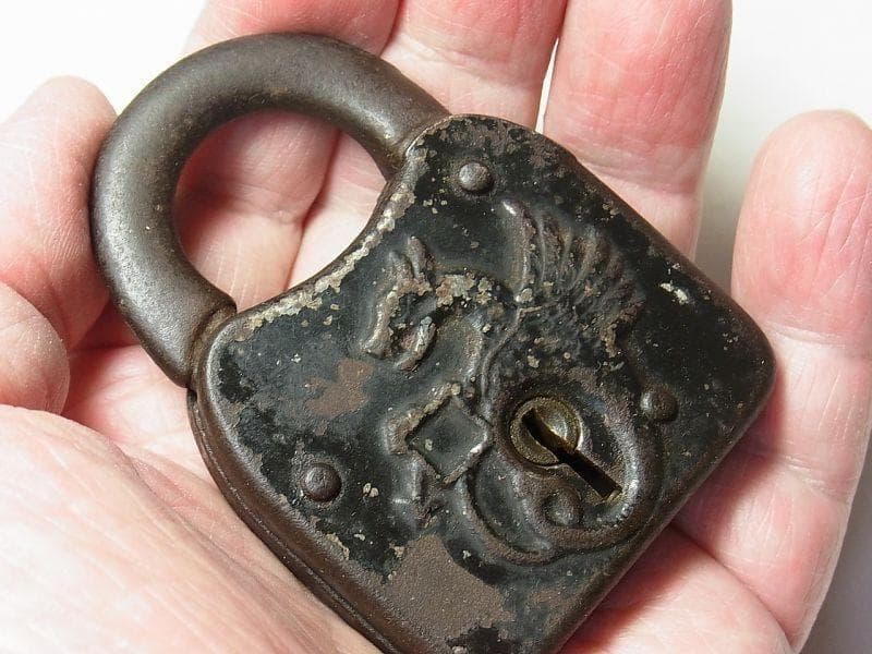 《p703》龍・ドラゴン アメリカ アンティーク南京錠《１９００年代初頭》USA