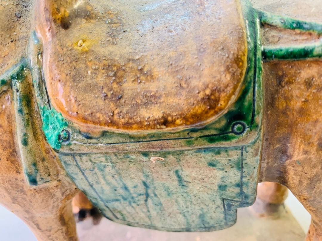 中国唐時代三彩馬像