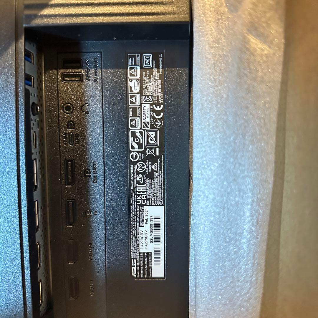 ディスプレイ・モニター本体 Asus PA279CRV