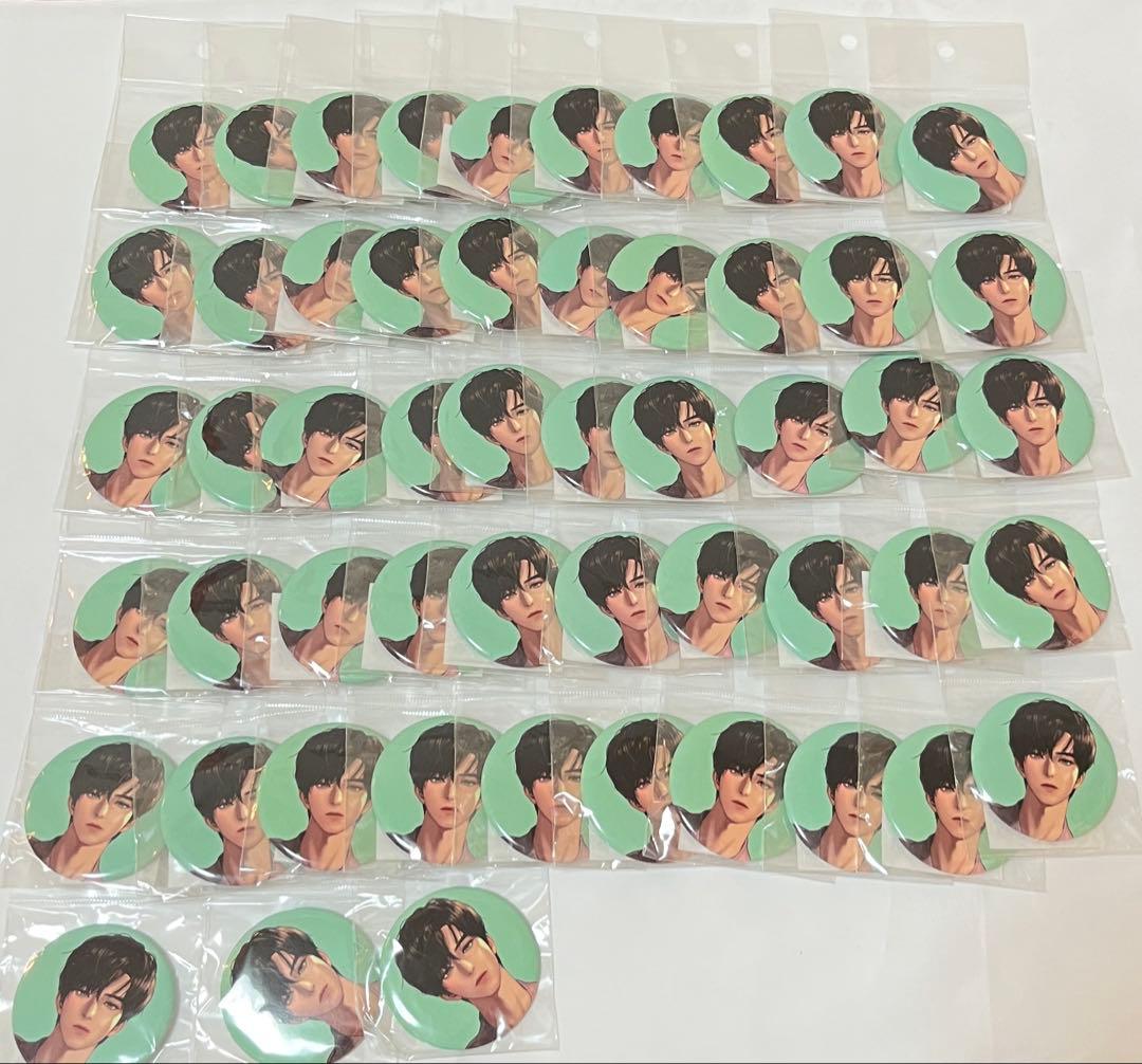 LINE漫画　女神降臨　神田俊　缶バッジ　53個