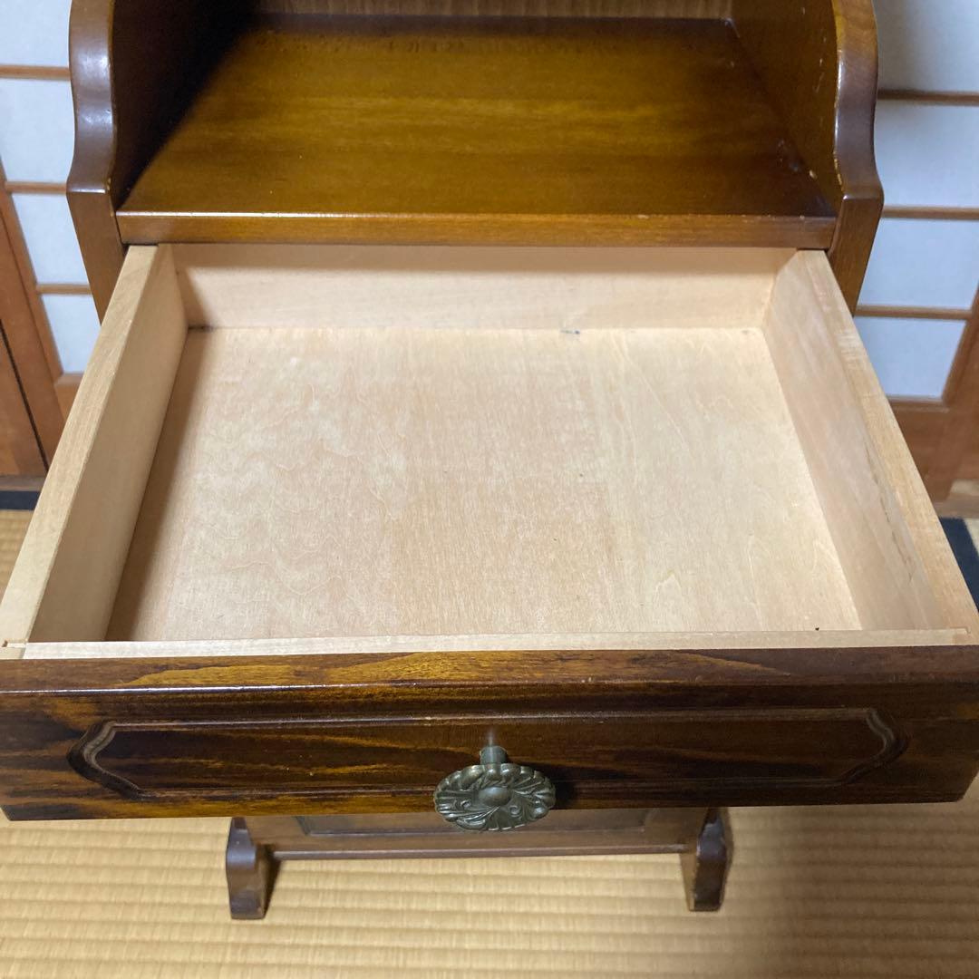 カリモク家具 コロニアル 電話台 引き出し4段 ブナ材 カントリー調 クラシック