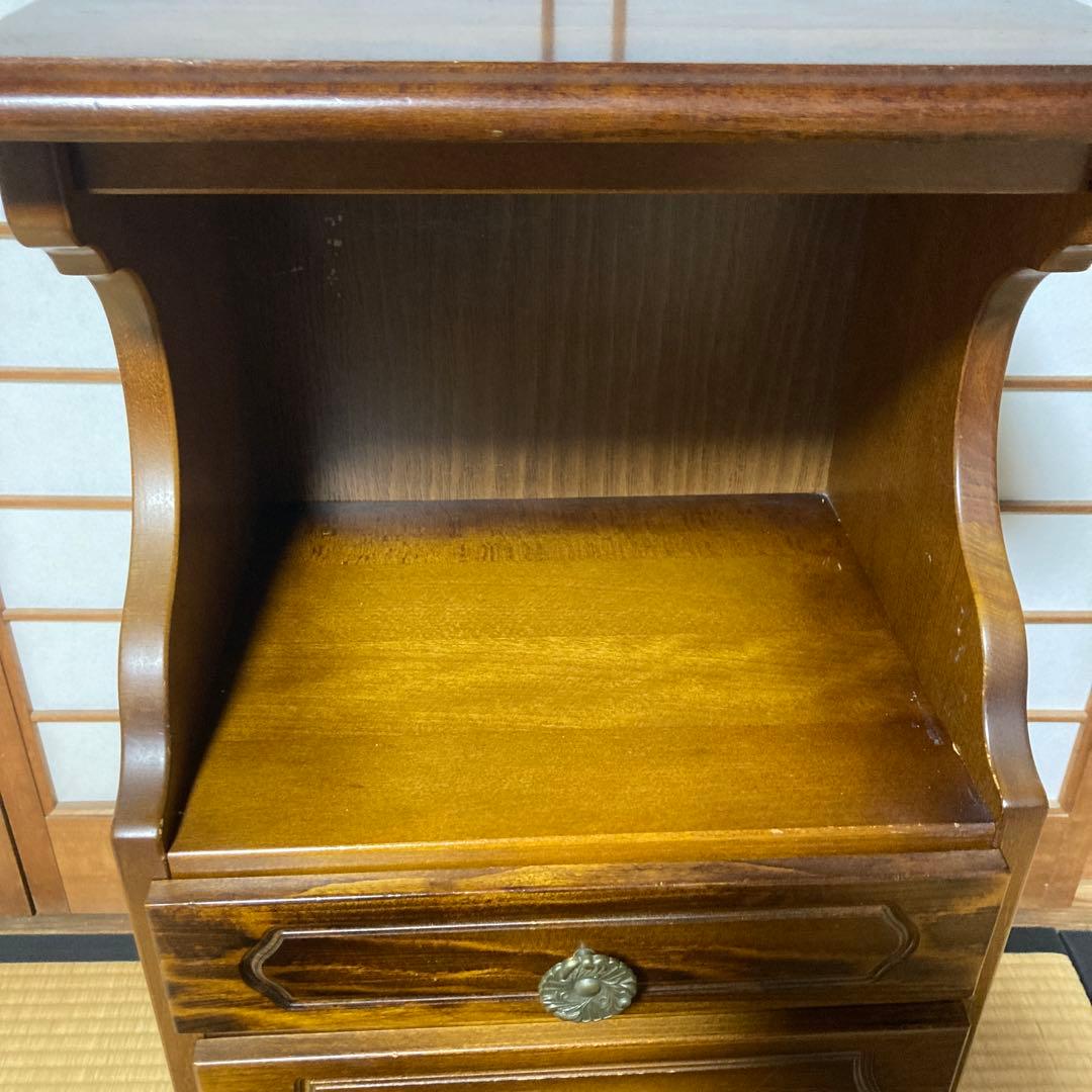 カリモク家具 コロニアル 電話台 引き出し4段 ブナ材 カントリー調 クラシック