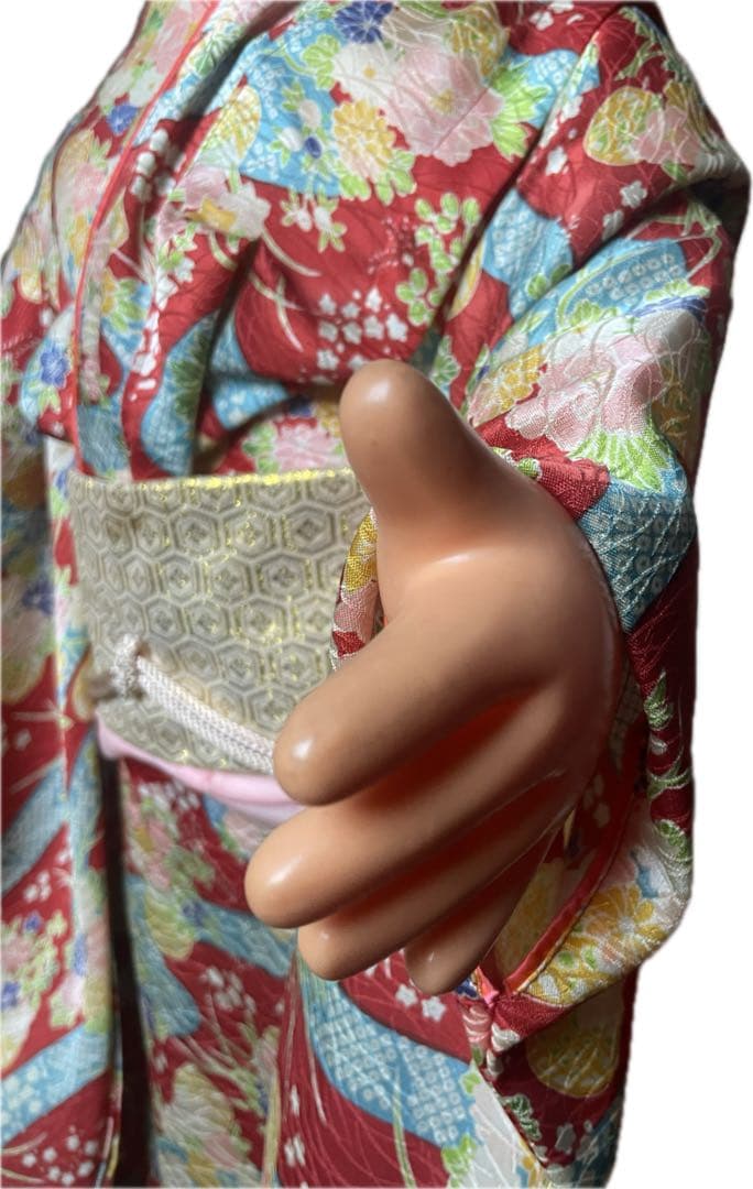 花柄 浴衣　等身大 ペコちゃん