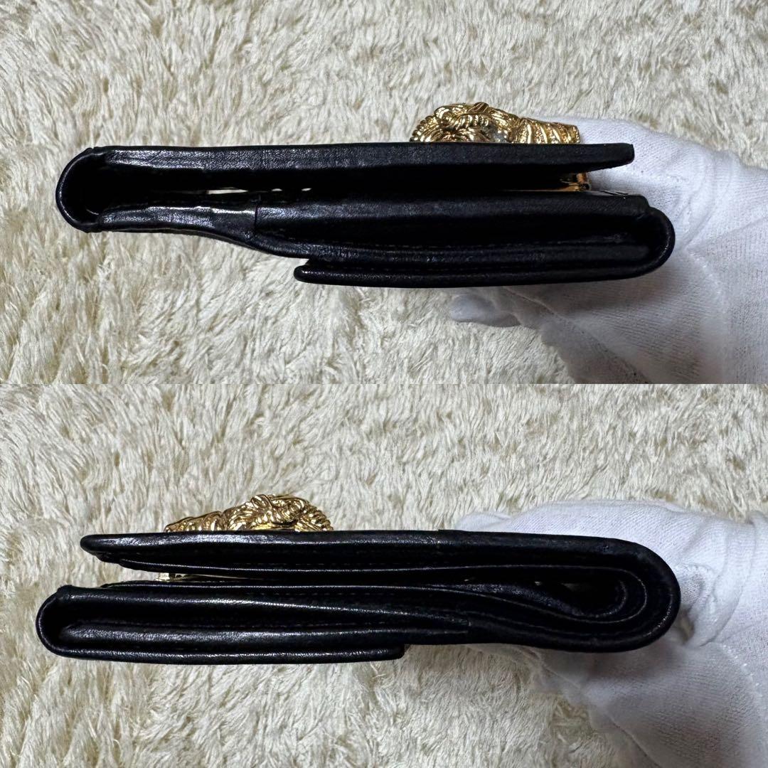 【希少】GUCCI グッチ　折り財布　GG柄　タイガーヘッド　ヴィンテージ