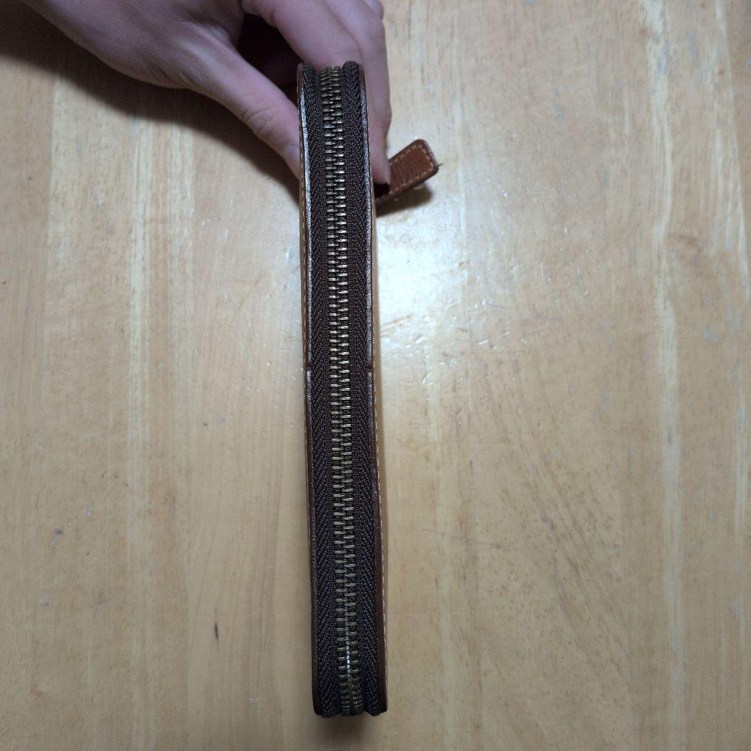 マヤレザー　ラウンドジップ　ペンケース　MAYAナチュラル　ラダイト