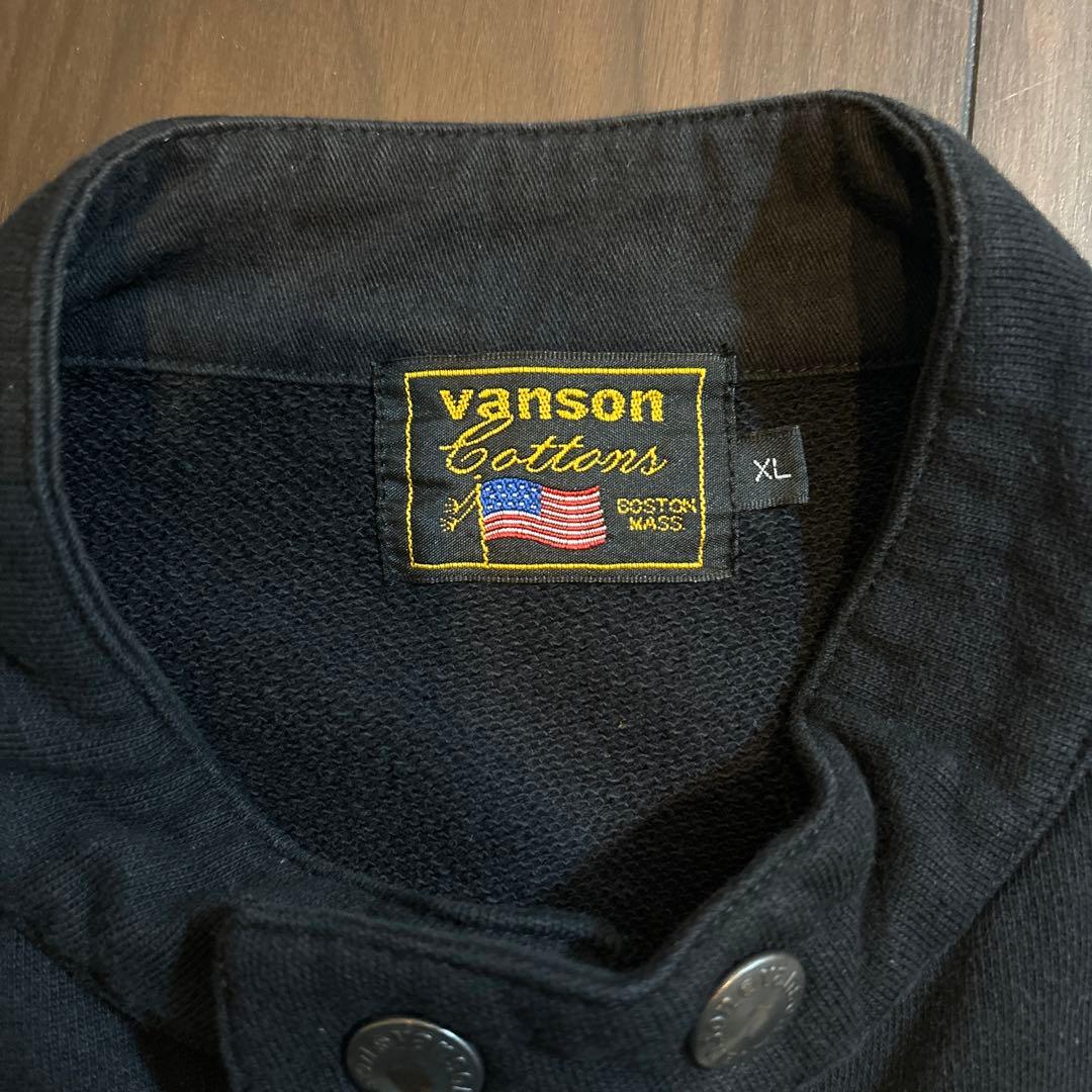 VANSON バンソン コットン シングルライダースジャケット スカル・ボーン