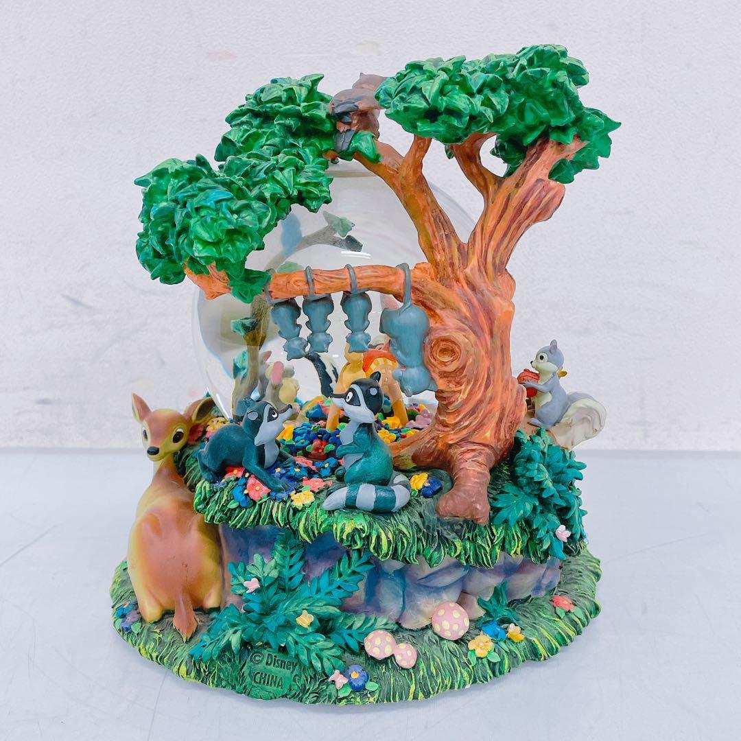 4FM80 Disney ディズニー バンビ スノードーム オルゴール 雑貨