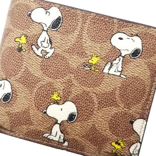 コーチとPEANUTSがコラボした新作限定モデル！IDケース付き/二つ折り財布