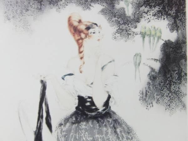 ルイ・イカール限定版・アールデコ/青いインコ、希少な額装用画集より