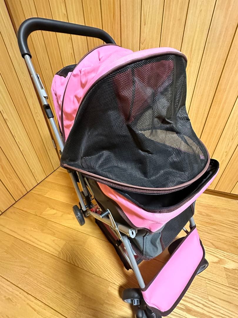 ピッコロカーネ　ピンクグレー　ペットカート 耐荷重18kgまで　犬　猫
