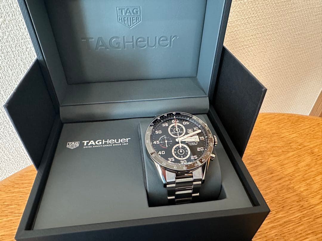 タグホイヤーカレラキャリバー16 ブラック TAG Heuer クロノグラフ