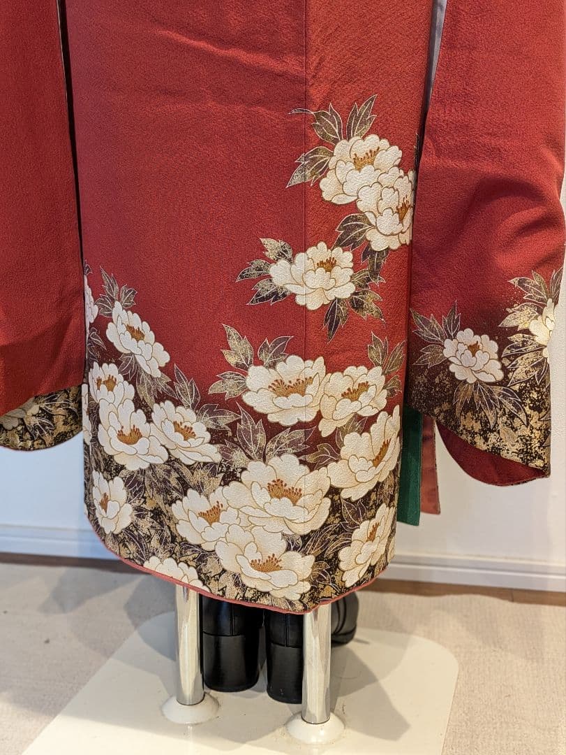振袖フルセット 身丈166裄68 赤 金彩 暈し染め 鈴乃屋 成人式 逸品