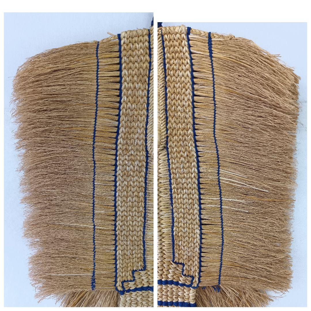 藁蓑　みの　古民具　レトロ　アンティーク　民芸品　インテリア　わら細工　装飾