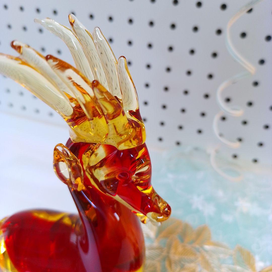 ムラーノベネチアンガラスお対 鹿の置物。