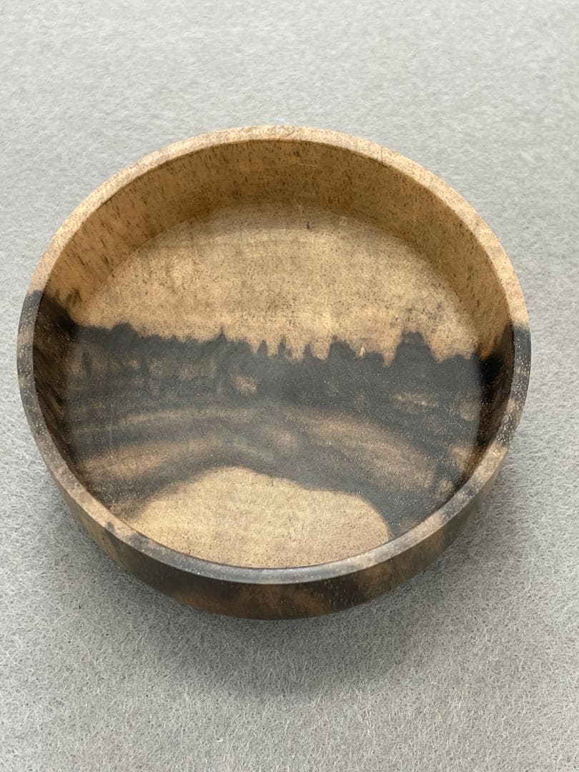 茶道具　百福作　黒柿製　棗　箱付