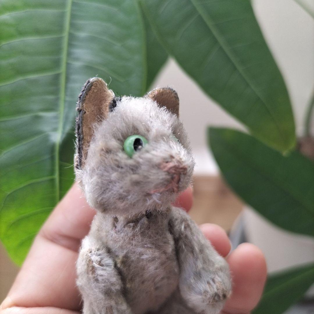 ドイツ　ビンテージ　schuco ノアズアーク　灰色猫 キャット