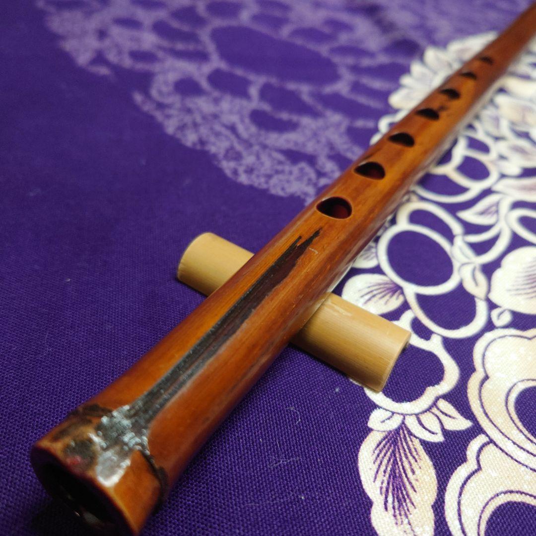 本煤竹　古典調　五本調子　拭漆