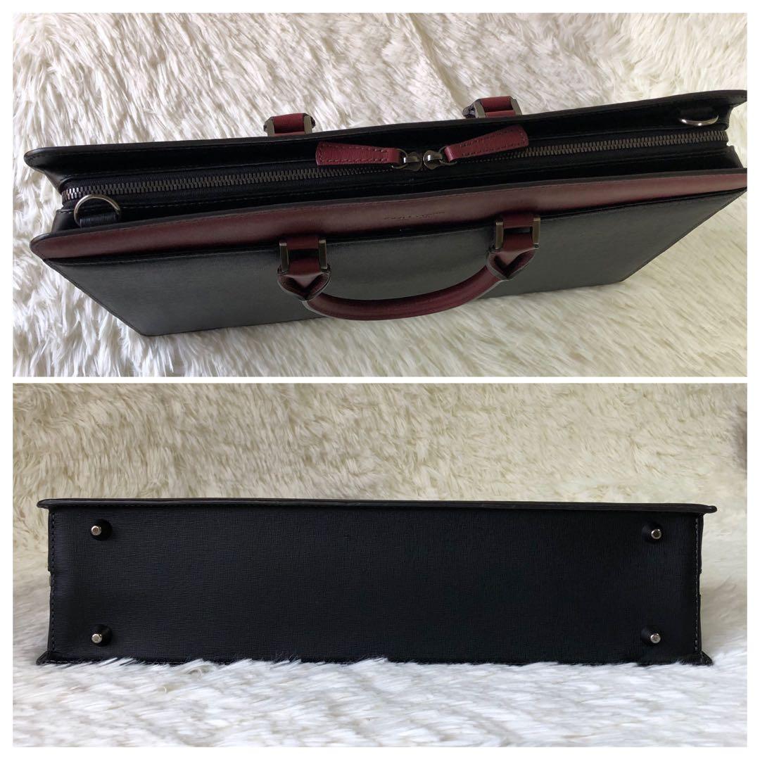 未使用級 フジタカ ディアマン レザー ビジネスバッグ 2way A4B4収納可