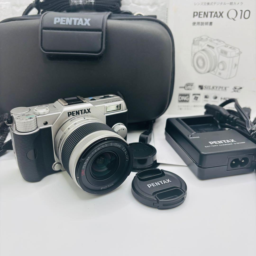 【美品】PENTAX Q10 ミラーレス 一眼 レンズセット　ケース付き