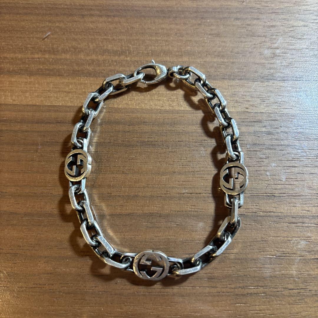 正規品　GUCCI　インターロッキング　ブレスレット　18号