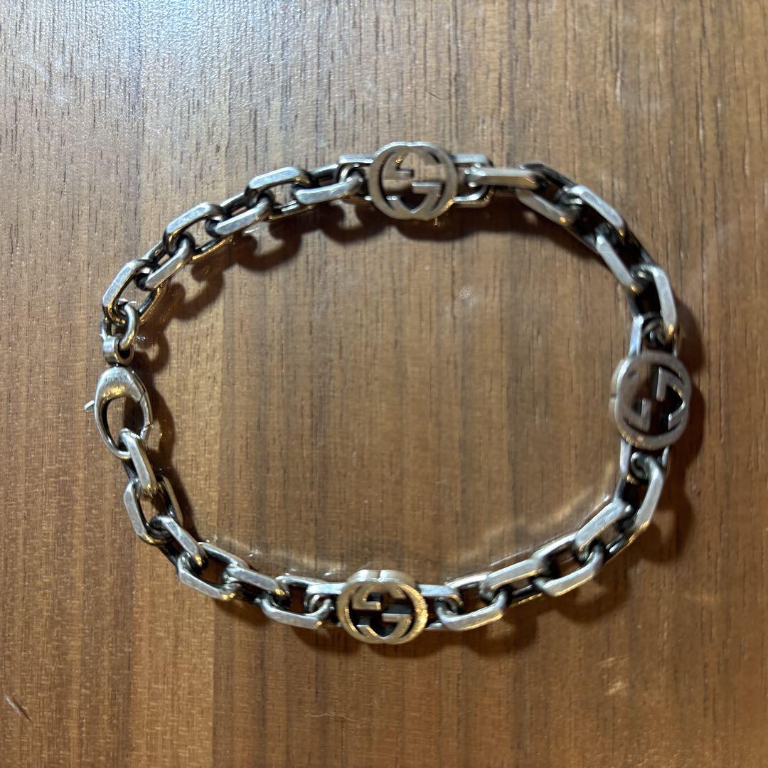 正規品　GUCCI　インターロッキング　ブレスレット　18号