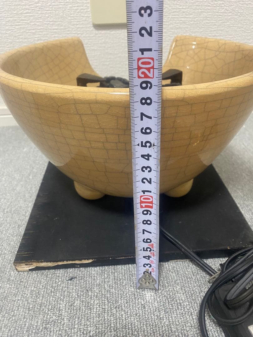 創巧野々田 風炉型電熱器とあじろ鉄 茶釜 セット