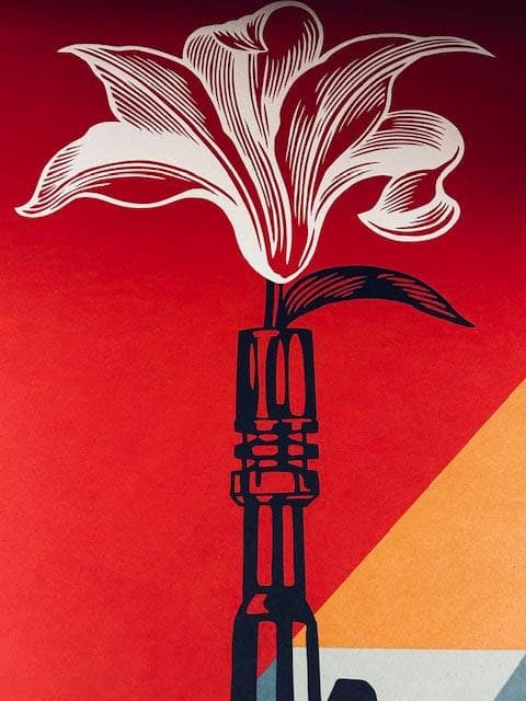 額装済/AR-15 Lily 手書きサイン入り（オベイ）/アートポスター