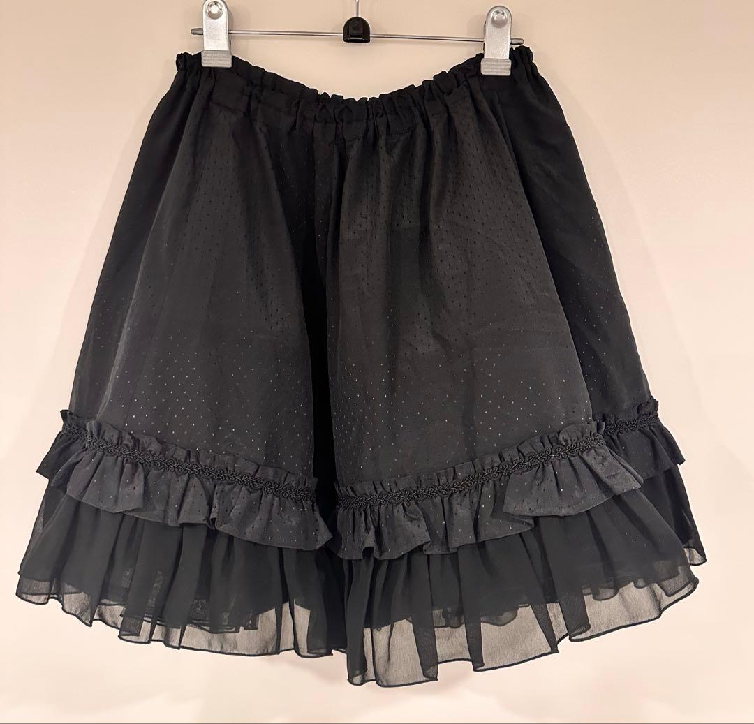l*す様 Mary Magdalene ミルフィーユパニエスカート ブラック