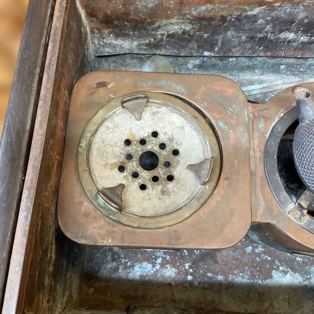 【骨董】関東火鉢　長火鉢　木製　明治・大正時代作　レトロ　道具