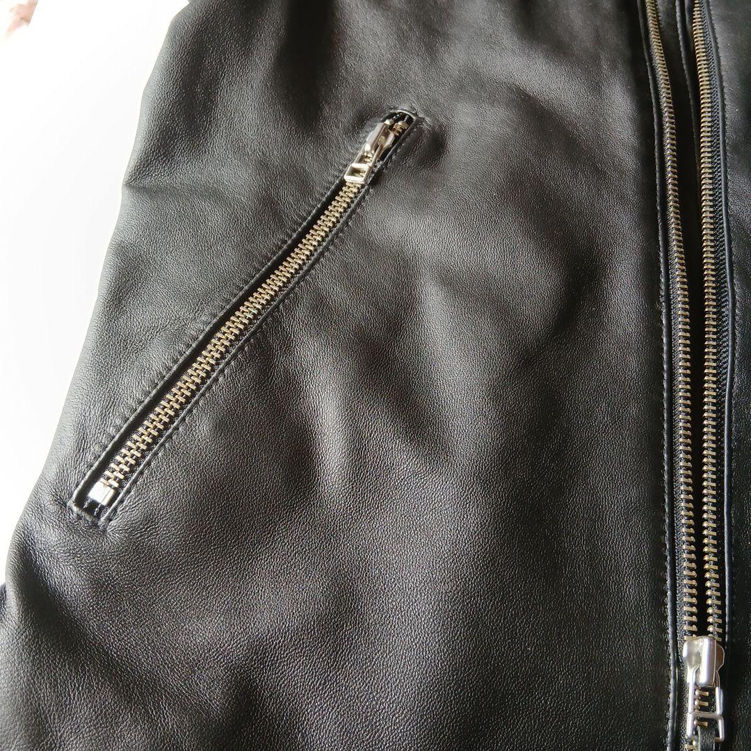 VAPORIZE ブラック シングルライダースジャケット　羊皮　Sサイズ