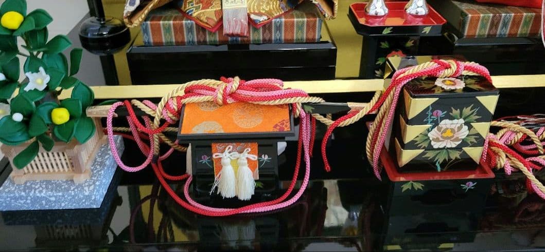 雛人形セット 2体 扇子付き オルゴール付 親王飾