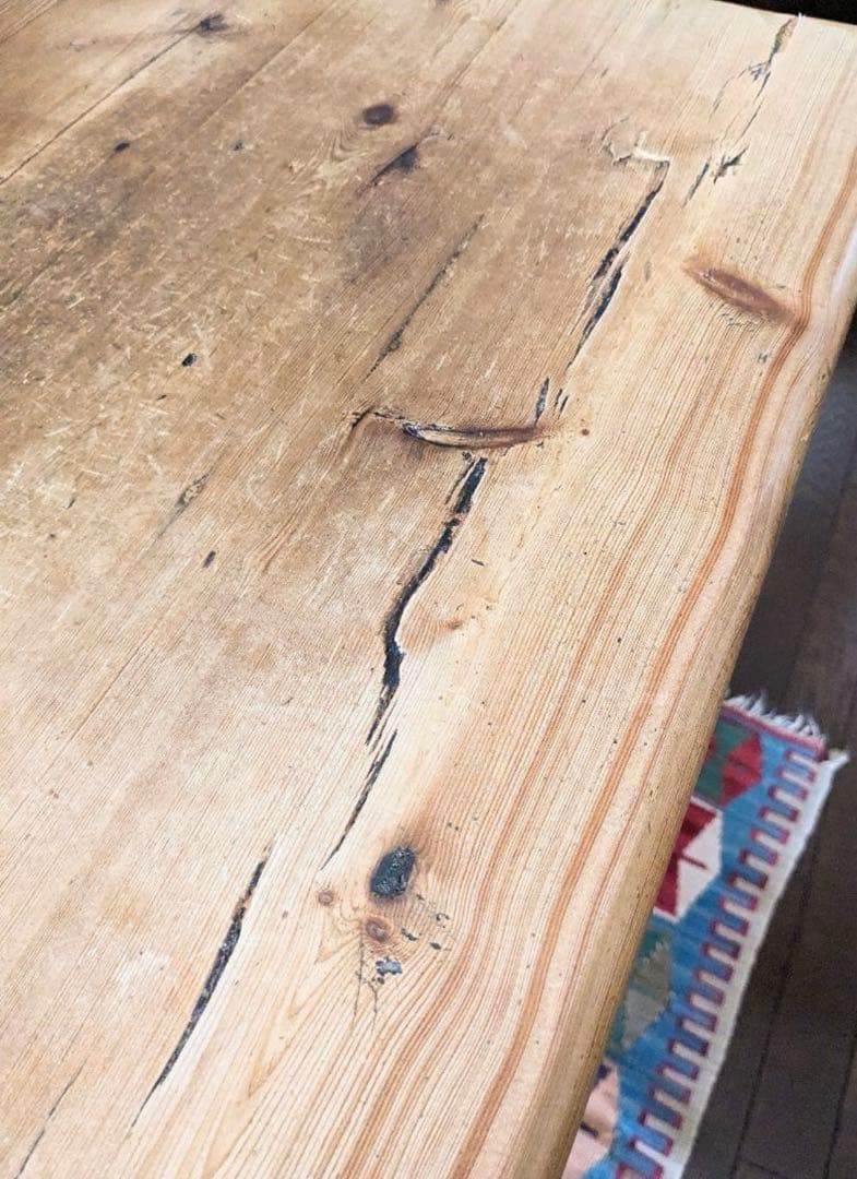 フランス　ヴィンテージ　アンティーク　ダイニングテーブル　オールドパイン　木製