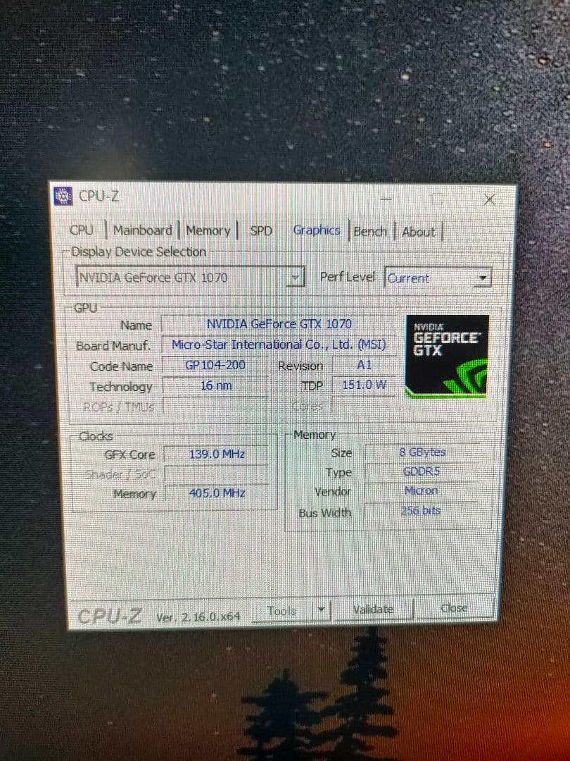 グラフィックボード msi GeForce GTX 1070 AERO ITX