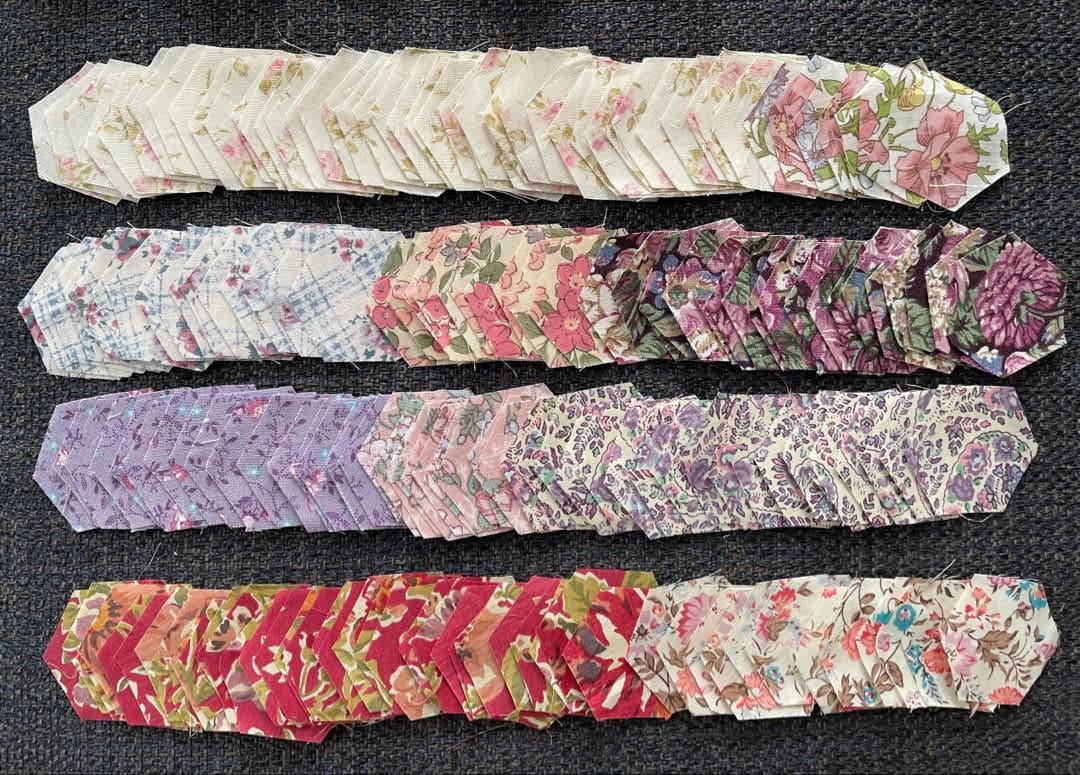 （369）ヘキサゴン 正六角形 パッチワーク 製作途中