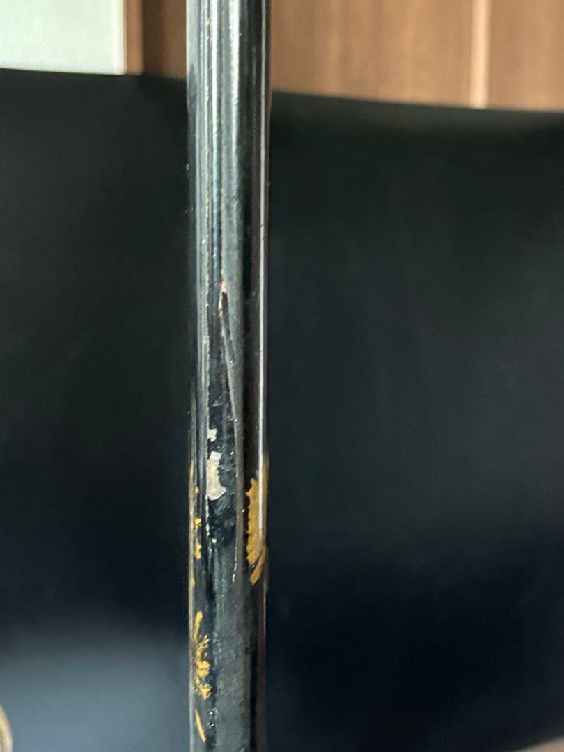 模造刀2本セット 黒地に花の装飾