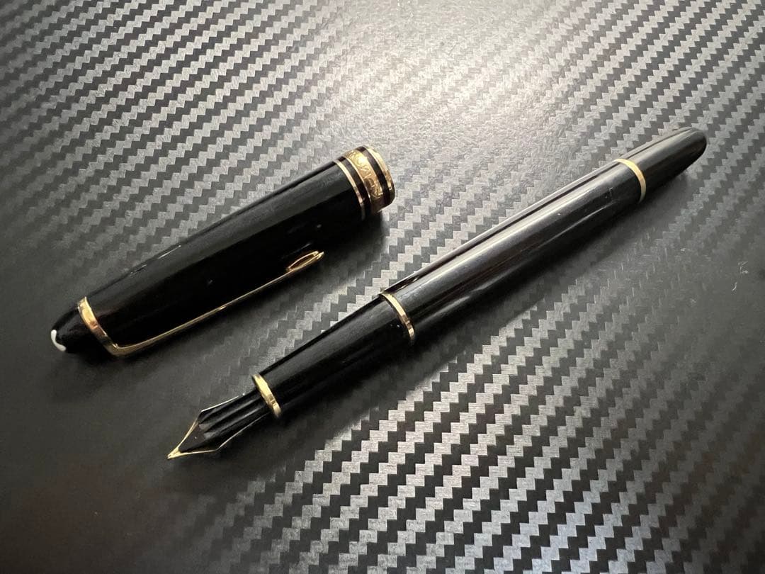 モンブラン マイスターシュテュック 144 M 中字 ブラック 全金 万年筆