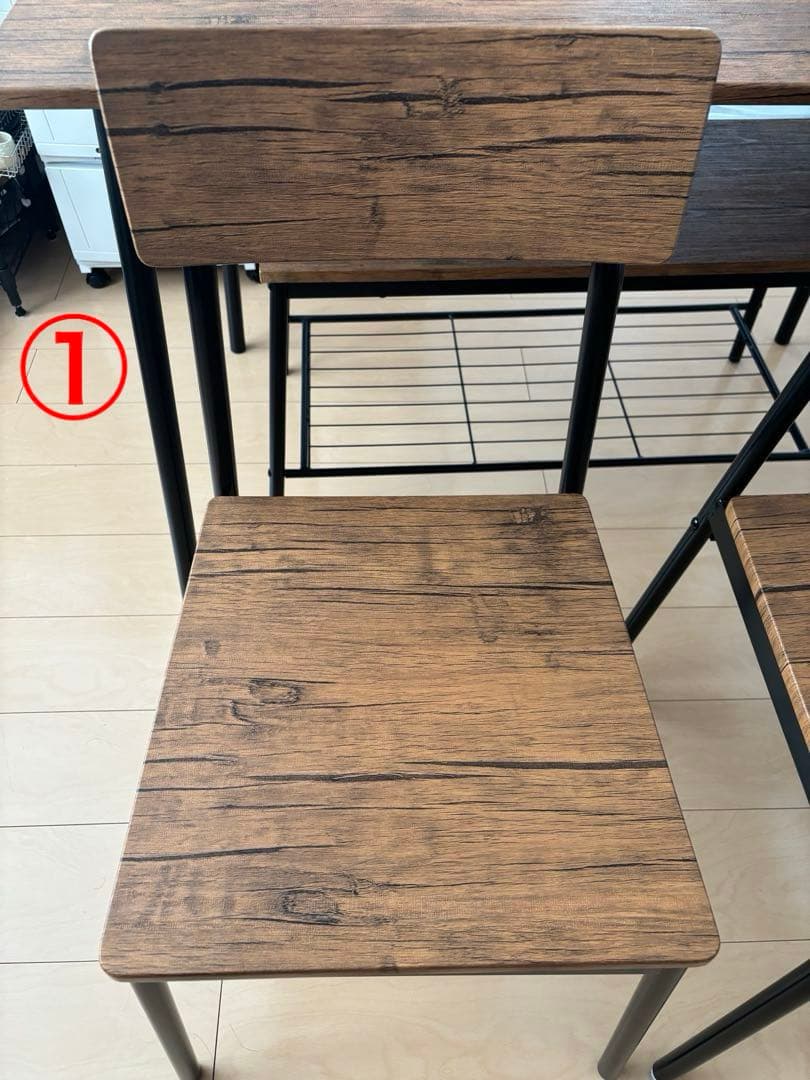 ダイニングテーブルセット　4点セット　［テーブル+チェア×2+ベンチ×1］