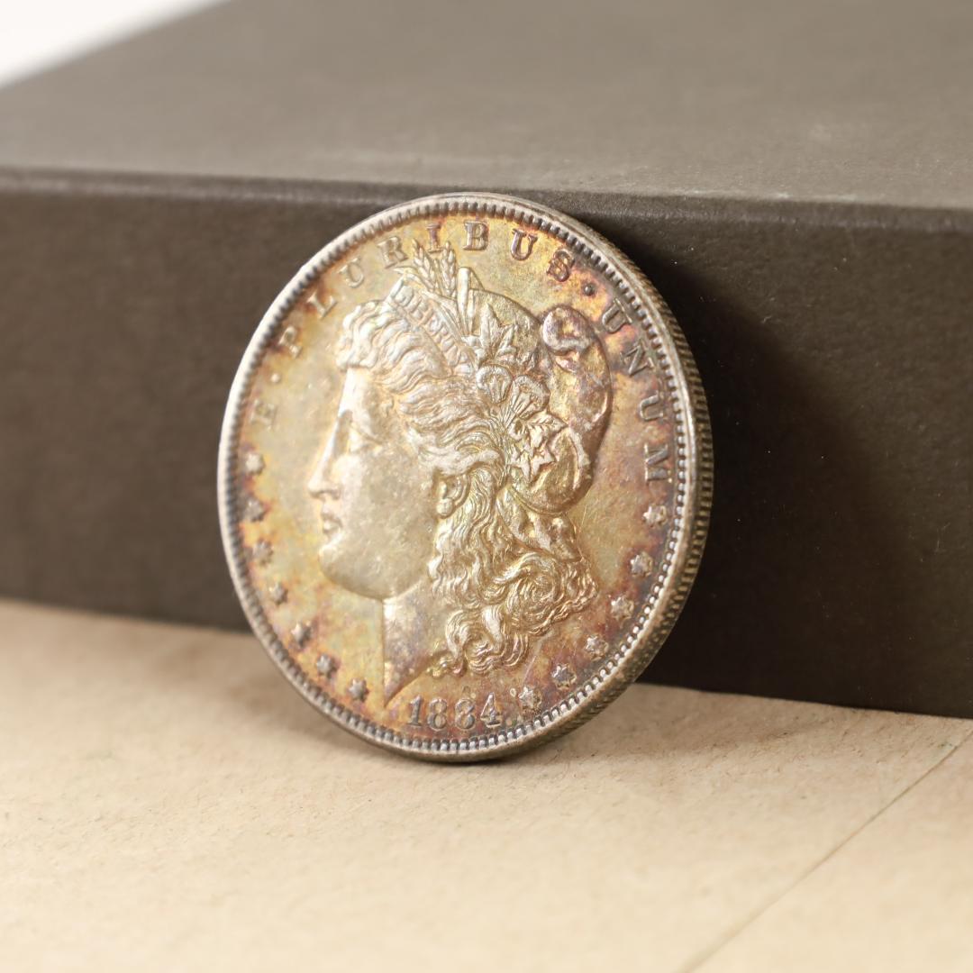 プ*須様 1884年製＆1921年製 モルガンダラー銀貨 USA 1ドル硬貨　２