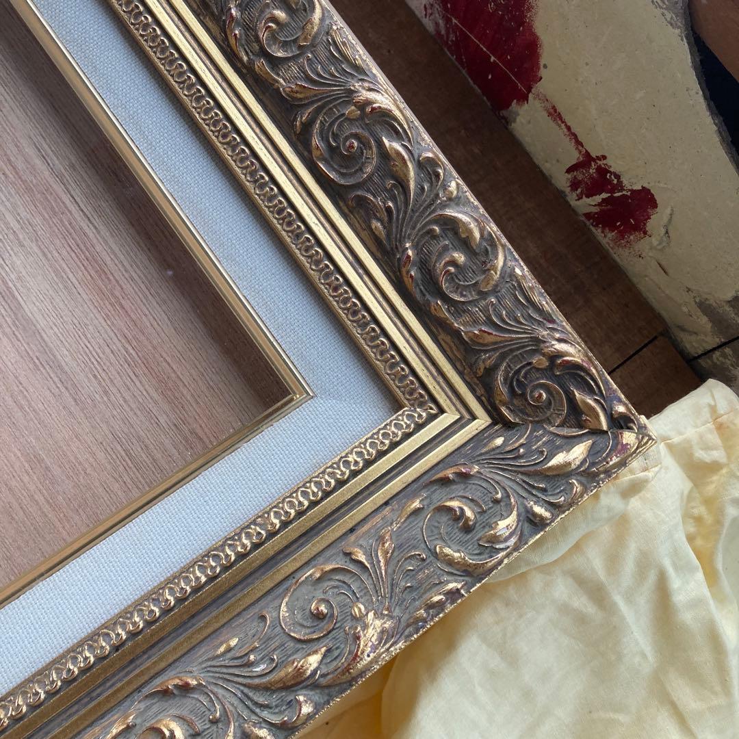 ゆ*か様 虹画堂 F10号 油彩額縁 ゴールドフレーム アクリル 金色 布カバー