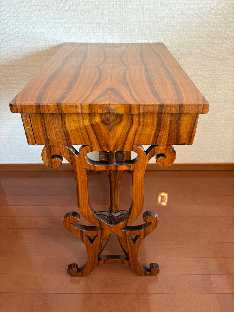 アンティーク　コンソールテーブル　引出し付き