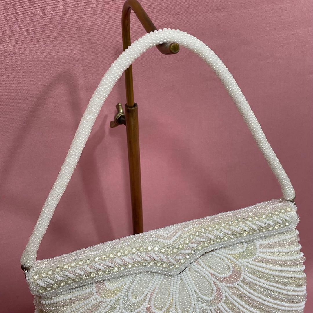 希少　貴重　はしもと　ビーズバッグ　ハンドバッグ　ガラスビーズ　FB-408共