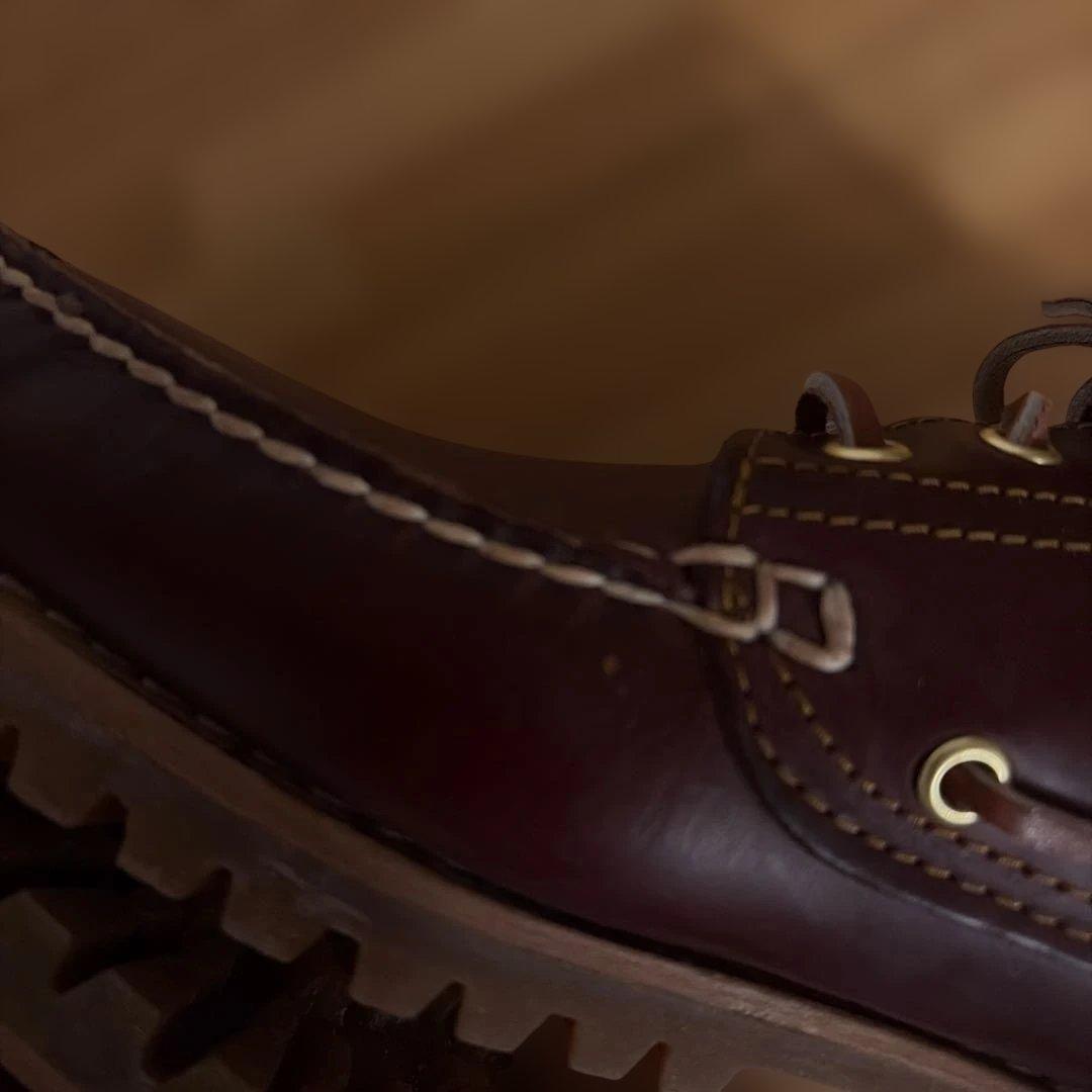 Timberland クラシックラグ 3アイ モカシン バーガンディ 26.5