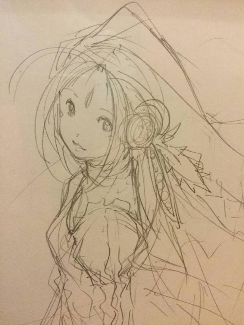 ★藤島康介氏 直筆ラフ原画 ああっ女神さまっ ベルダンディー