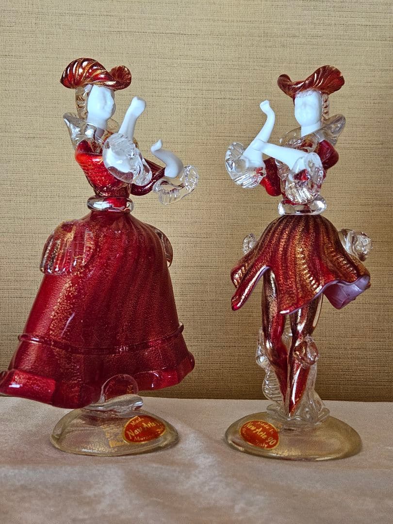 【希少・美品】ベネチアンガラス フィギュリン 人形 ヴェネチアン アンティーク