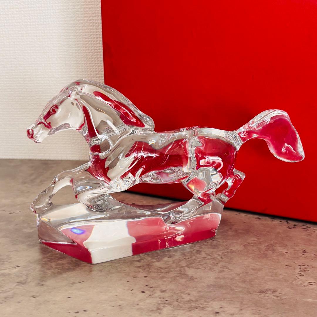 Baccarat バカラ 馬 干支 置物 クリスタル 箱付 開封品 箱に傷汚れ有