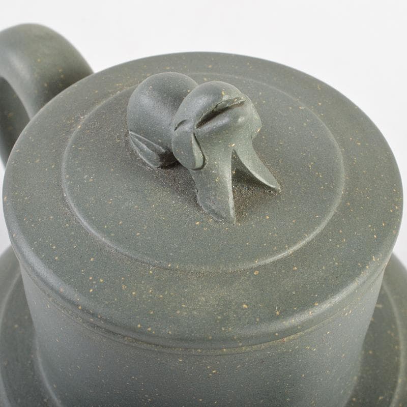 中国　銭菊仙制款　緑泥　神獣摘　急須　茶壷　C　R6159